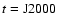 $t=\rm J2000$