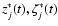 $z_j^*(t), \zeta_j^*(t)$