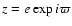 $z=e\exp {i}\varpi$