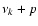 $\nu_k+p$