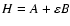 $H=A+\varepsilon B$