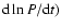 ${\rm d} \ln P /{\rm d}t)$