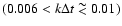 $(0.006 < k \Delta t \sol 0.01)$
