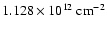 $1.128 \times 10^{12} ~{\rm cm}^{-2}$