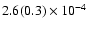 $2.6(0.3)\times10^{-4}$