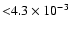 ${<}4.3\times10^{-3}$
