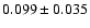 $0.099\pm0.035$