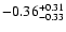 $\rm -0.36^{+ 0.31 }_{- 0.33 }$