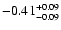 $\rm -0.41^{+ 0.09 }_{- 0.09 }$