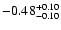 $\rm -0.48^{+ 0.10 }_{- 0.10 }$