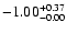 $\rm -1.00^{+ 0.37 }_{- 0.00 }$