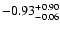 $\rm -0.93^{+ 0.90 }_{- 0.06 }$