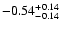 $\rm -0.54^{+ 0.14 }_{- 0.14 }$