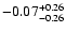 $\rm -0.07^{+ 0.26 }_{- 0.26 }$