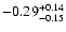 $\rm -0.29^{+ 0.14 }_{- 0.15 }$