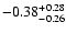 $\rm -0.38^{+ 0.28 }_{- 0.26 }$
