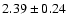 $ 2.39 \pm 0.24 $
