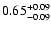 $\rm0.65^{+ 0.09 }_{- 0.09 }$