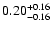 $\rm0.20^{+ 0.16 }_{- 0.16 }$