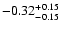 $\rm -0.32^{+ 0.15 }_{- 0.15 }$