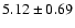 $ 5.12 \pm 0.69 $