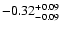 $\rm -0.32^{+ 0.09 }_{- 0.09 }$