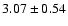 $ 3.07 \pm 0.54 $