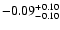$\rm -0.09^{+ 0.10 }_{- 0.10 }$