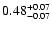 $\rm0.48^{+ 0.07 }_{- 0.07 }$