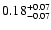 $\rm0.18^{+ 0.07 }_{- 0.07 }$