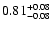 $\rm0.81^{+ 0.08 }_{- 0.08 }$