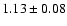 $ 1.13 \pm 0.08 $