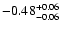 $\rm -0.48^{+ 0.06 }_{- 0.06 }$