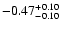 $\rm -0.47^{+ 0.10 }_{- 0.10 }$