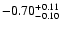 $\rm -0.70^{+ 0.11 }_{- 0.10 }$