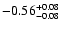 $\rm -0.56^{+ 0.08 }_{- 0.08 }$