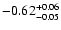 $\rm -0.62^{+ 0.06 }_{- 0.05 }$
