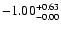 $\rm -1.00^{+ 0.63 }_{- 0.00 }$