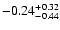 $\rm -0.24^{+ 0.32 }_{- 0.44 }$