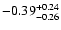 $\rm -0.39^{+ 0.24 }_{- 0.26 }$