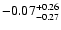 $\rm -0.07^{+ 0.26 }_{- 0.27 }$