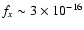 $f_{x}\sim 3\times10^{-16}$