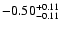 $\rm -0.50^{+ 0.11 }_{- 0.11 }$