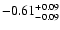 $\rm -0.61^{+ 0.09 }_{- 0.09 }$