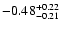 $\rm -0.48^{+ 0.22 }_{- 0.21 }$