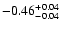$\rm -0.46^{+ 0.04 }_{- 0.04 }$