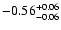 $\rm -0.56^{+ 0.06 }_{- 0.06 }$