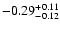 $\rm -0.29^{+ 0.11 }_{- 0.12 }$