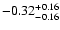 $\rm -0.32^{+ 0.16 }_{- 0.16 }$