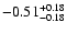 $\rm -0.51^{+ 0.18 }_{- 0.18 }$